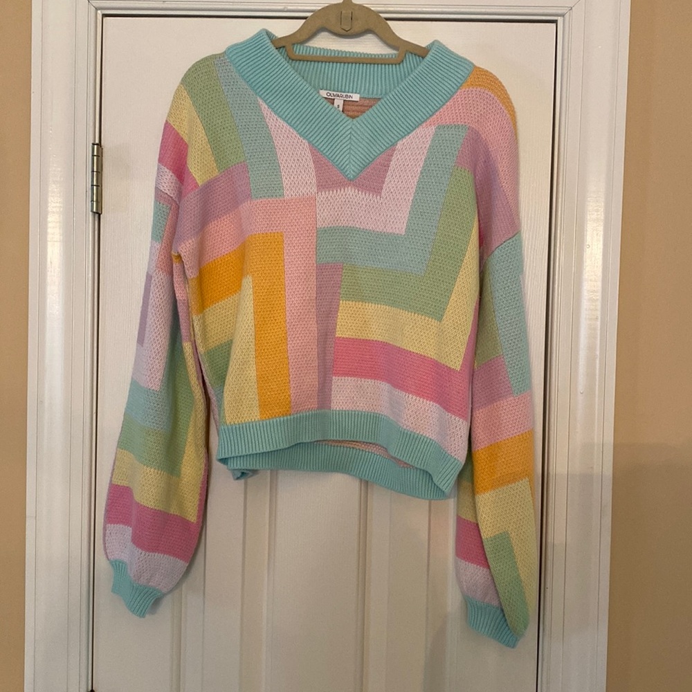 Gorgeous Olivia Rubin multi color sweater in size small with tags/never worn!
